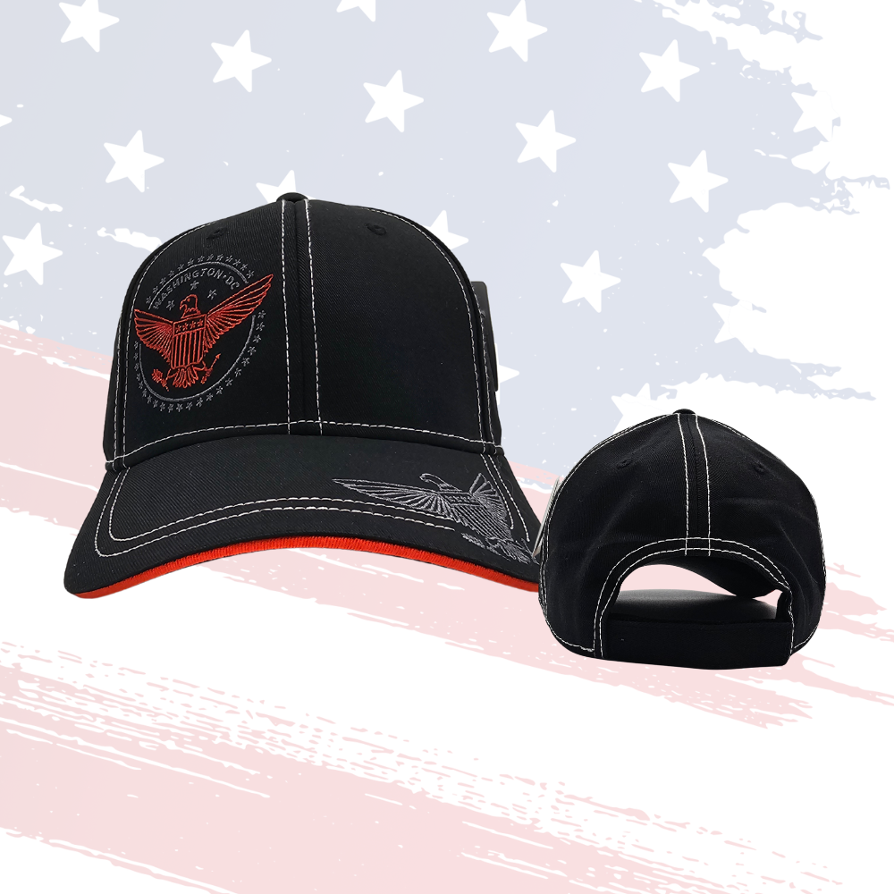 Black & Red Washington DC Hat