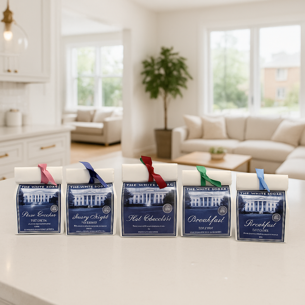 Exclusive White House Tea & Hot Chocolate Gift Set – 4 Signature Tea Blends + Dutch Hot Chocolate