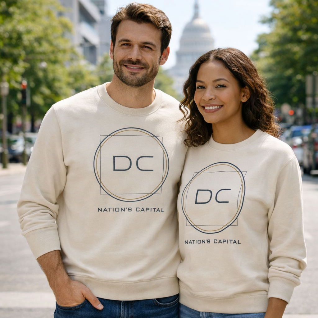 DC Nation’s Capital Sweatshirt |- 80% Cotton Washington DC Crewneck