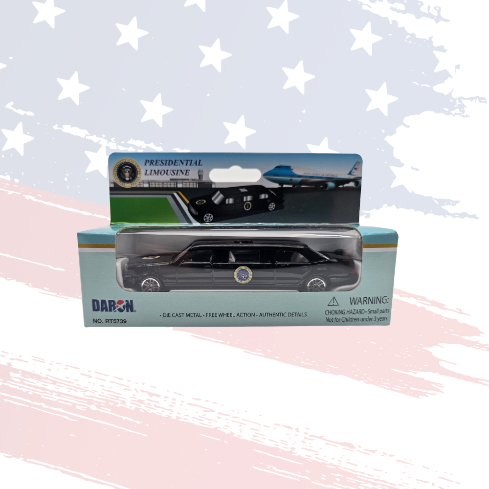 Die-Cast Presidential Limousine Model – Authentic Collectible Car with Free Wheel Action