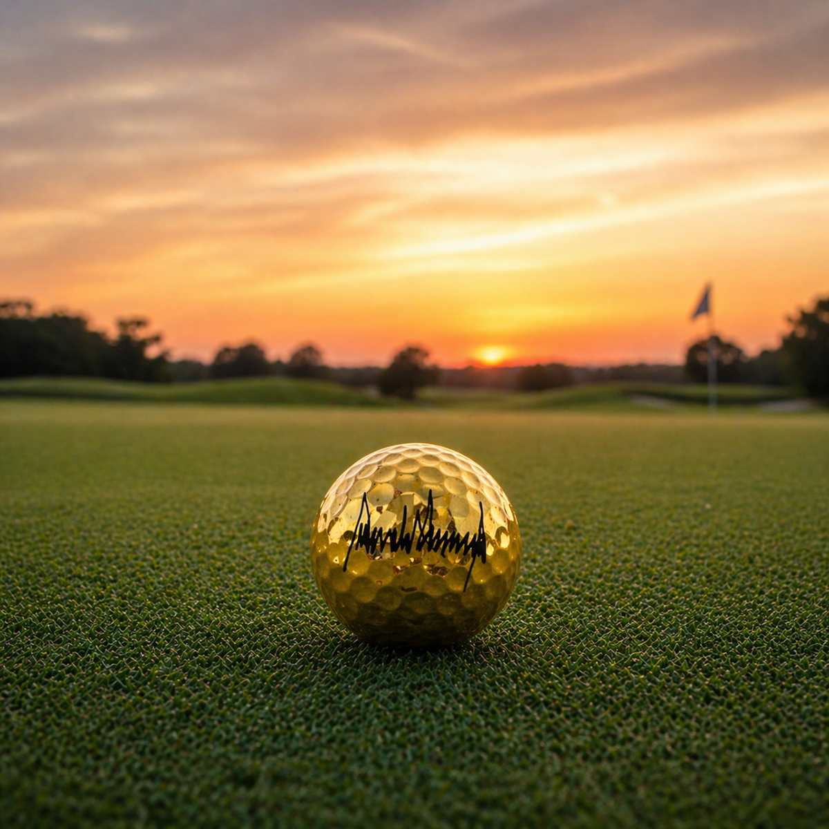 Exclusive Donald Trump Signed Gold Ball – White House Gifts, Washington D.C. Collectible