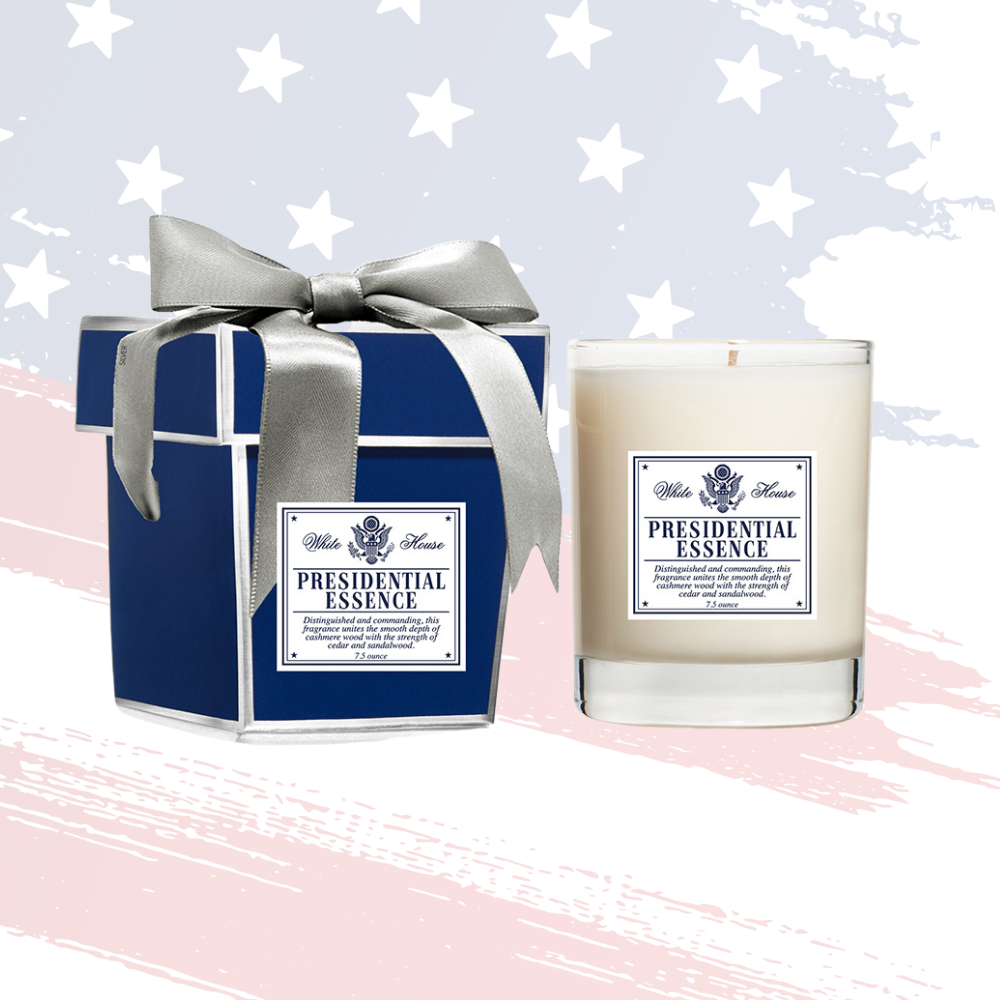 Exclusive Presidential Essence Candle – Navy Blue & Silver Luxury Gift