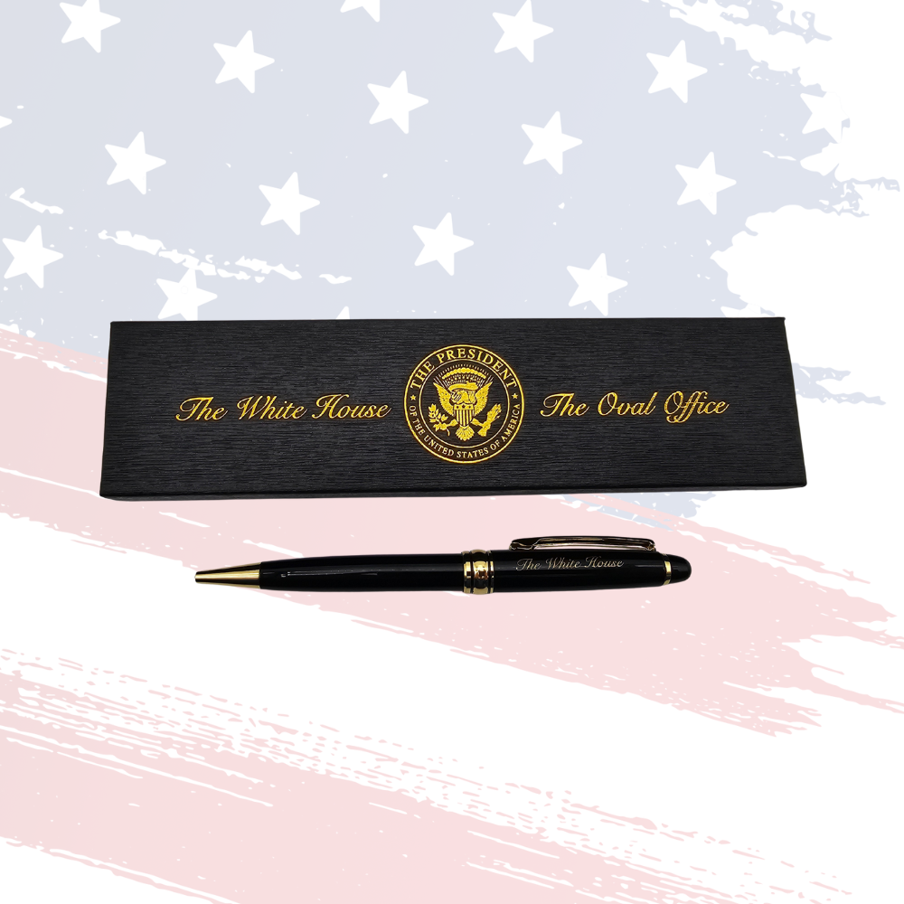 Exclusive White House Pen – Black & Gold Oval Office Gift Box