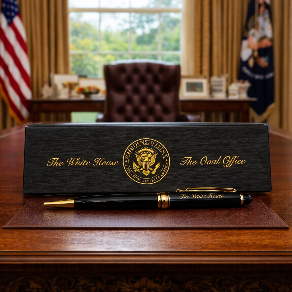 Exclusive White House Pen – Black & Gold Oval Office Gift Box