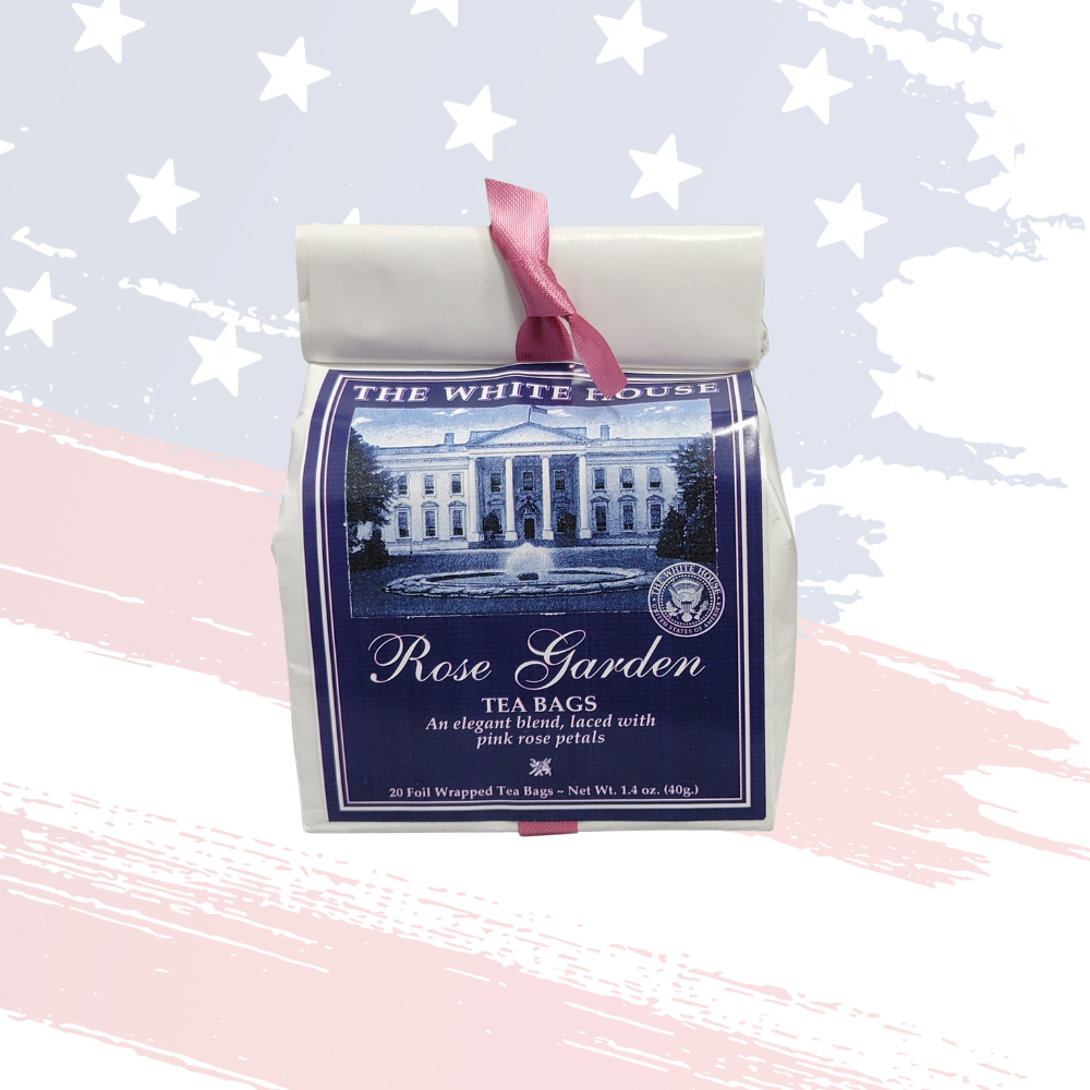 Exclusive White House Rose Garden Tea – Elegant Blend with Rose Petals, 20 Bags
