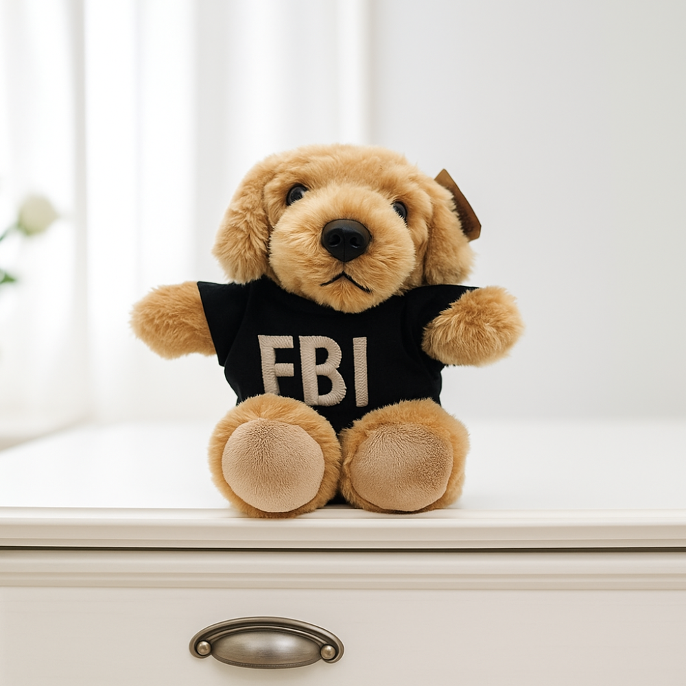FBI Plush Puppy – Soft Stuffed Animal Dog with FBI Shirt | White House Gifts Exclusive