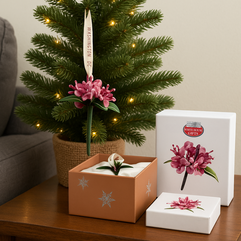 Handcrafted Glass Cherry Blossom Ornament – Artistic Floral Design, Washington, D.C.