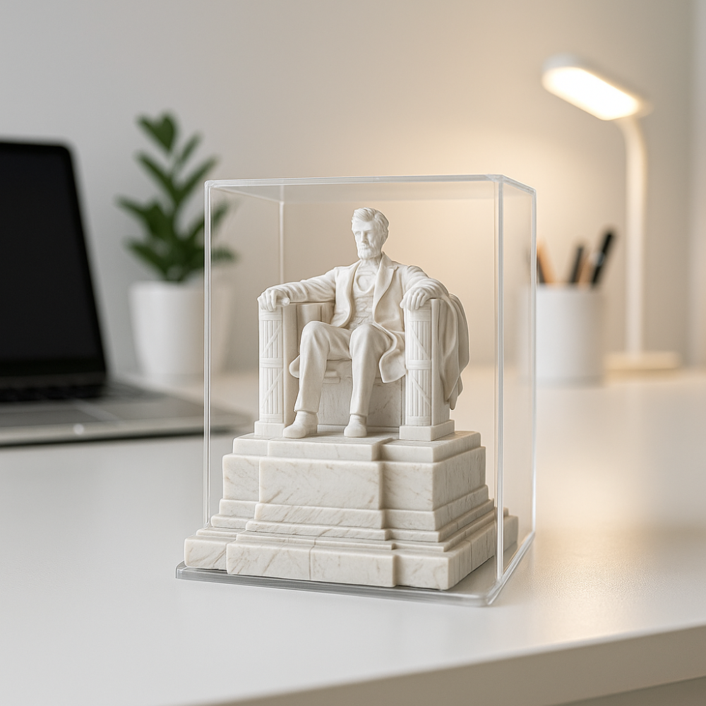 Lincoln Memorial Statue Replica – 3" Heavyweight Resin Monument Model