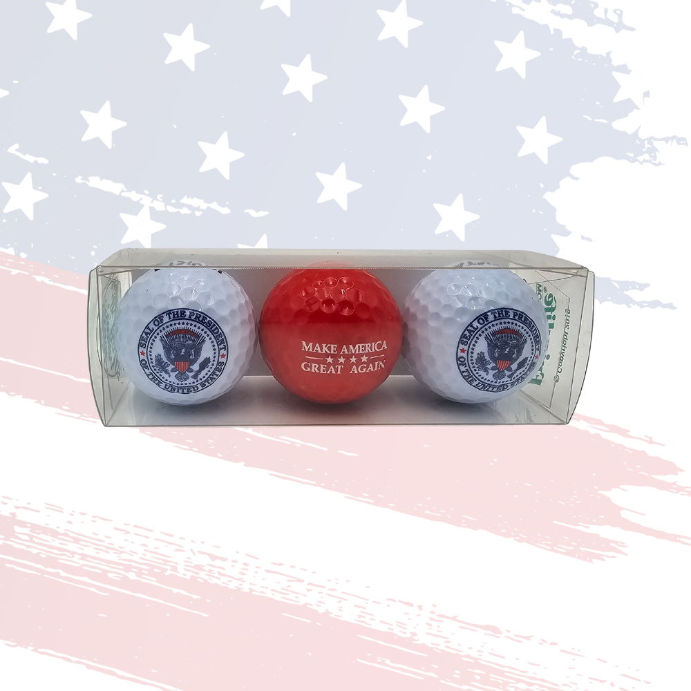 Make America Great Again Golf Ball Set – 3-Piece with Presidential Seal