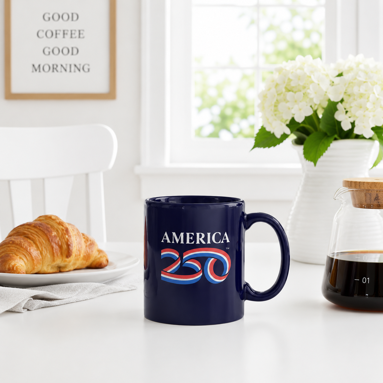 Official America 250 Logo Mug – Navy 11 oz Ceramic Coffee Mug