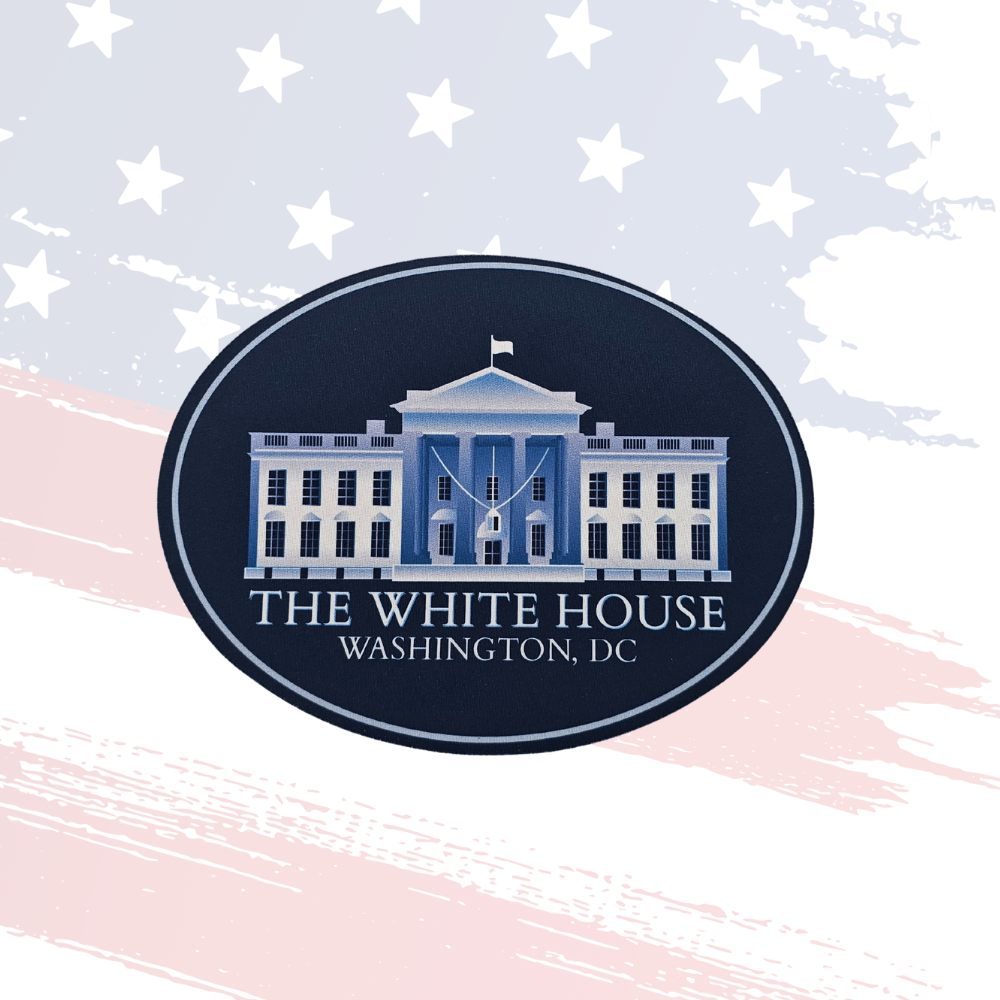Oval White House Logo Mouse Pad