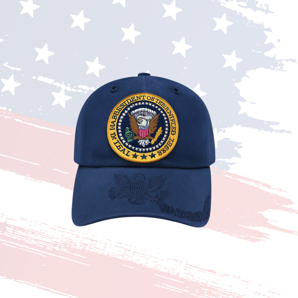 Presidential Seal Hat Navy Blue Embroidered Adjustable Cap
