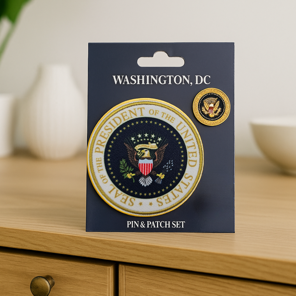 Presidential Seal Pin & Patch Set – Official Emblem of the President of the United States | Washington, D.C. Souvenir