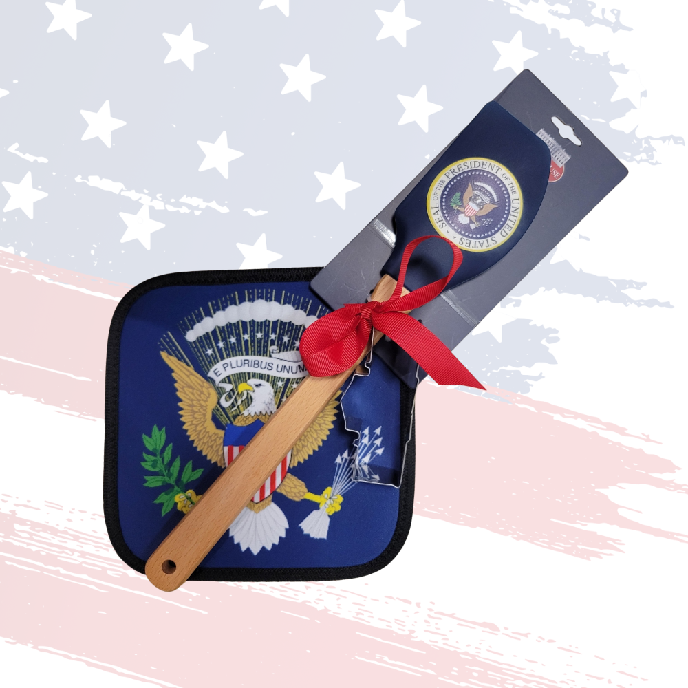 Seal Pot Holder & Presidential Seal Spatula Set