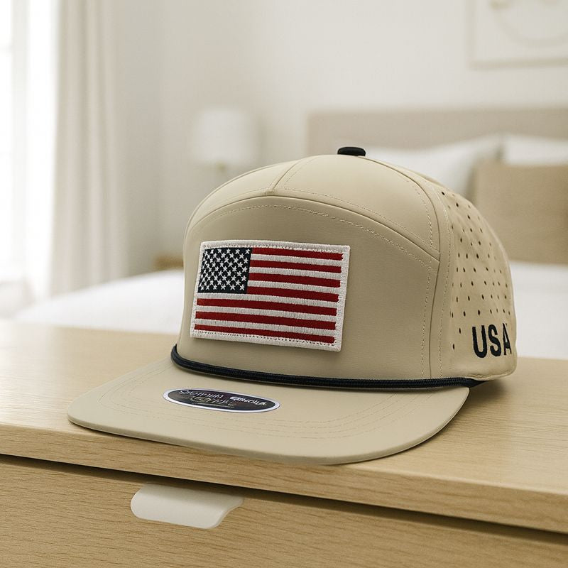 Tan American Flag Hat