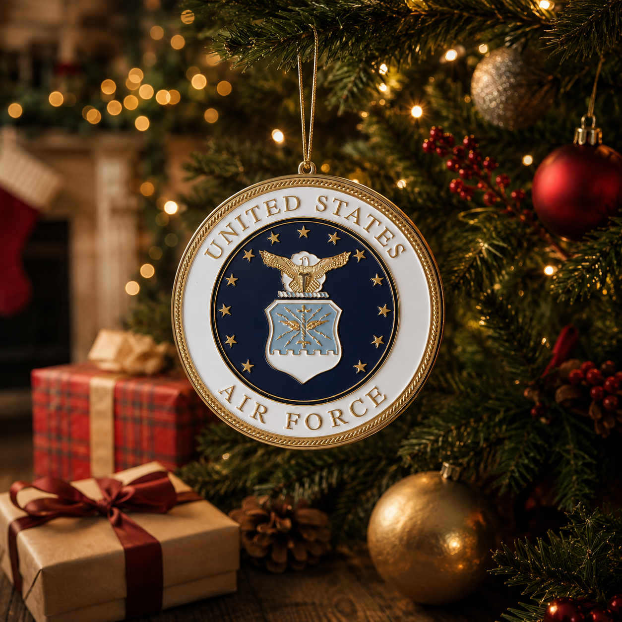 United States Air Force Medallion Christmas Ornament – Gift Boxed