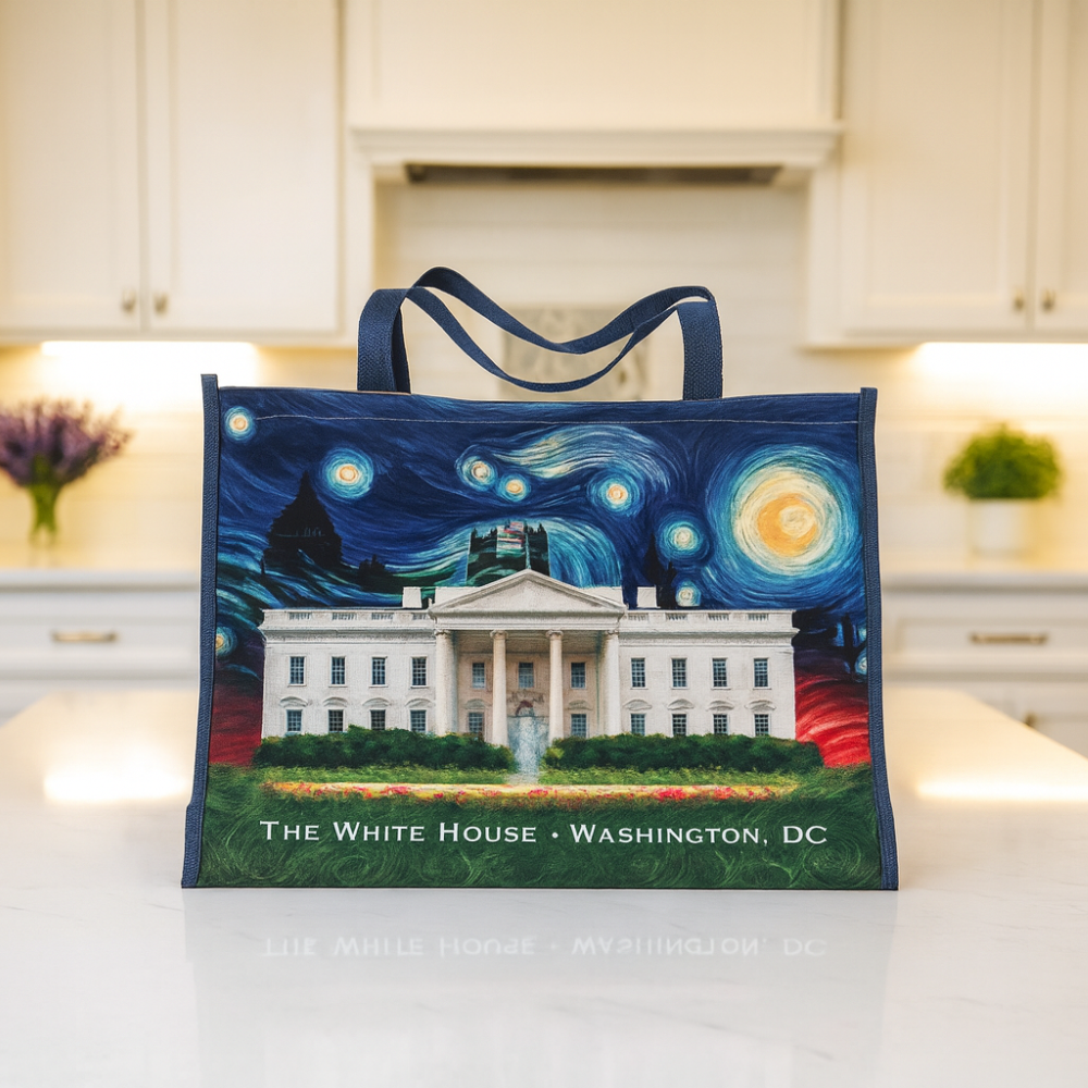 Van Gogh Starry Night White House Canvas Tote – Washington, D.C. Souvenir
