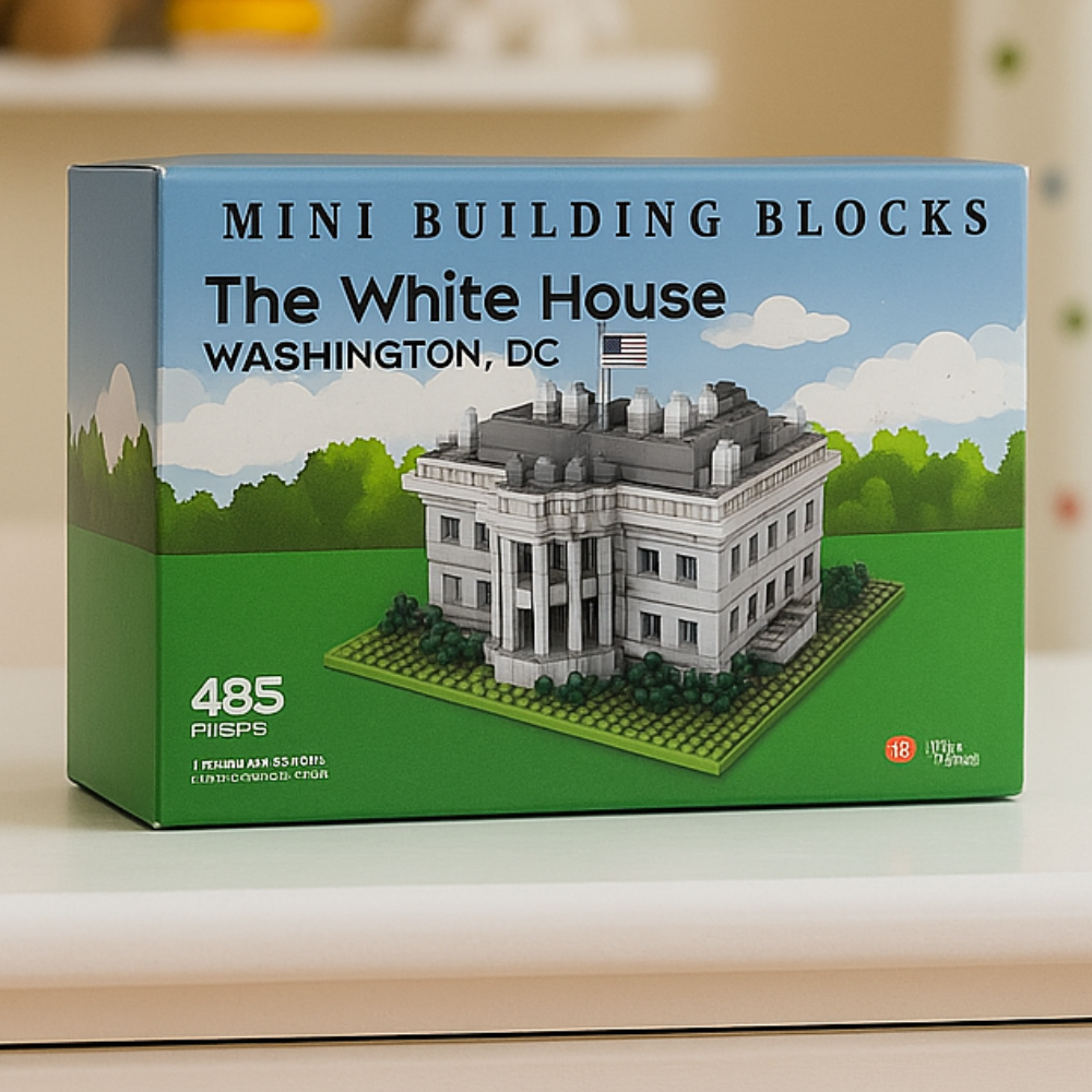 The White House Mini Building Blocks – 485-Piece Washington, D.C. Landmark Model for Ages 13+