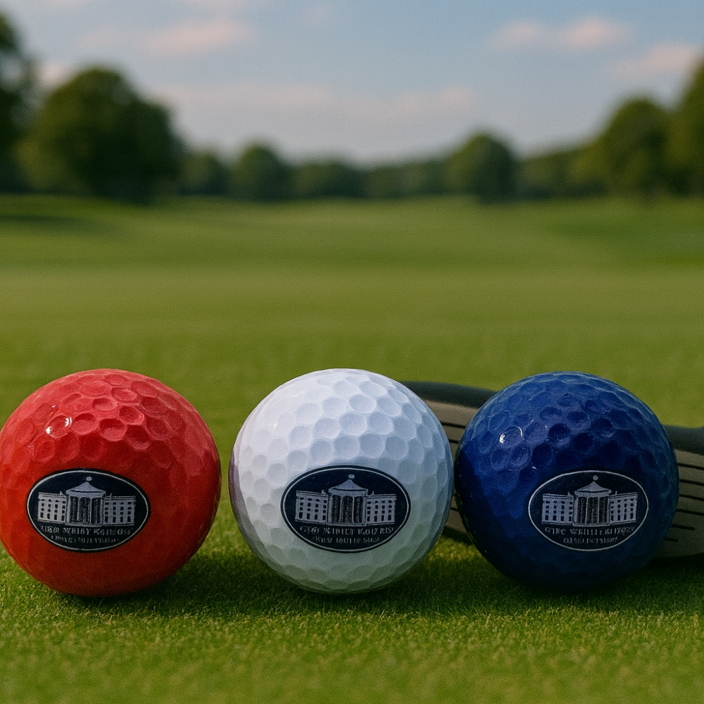 White House Golf Balls 3-Pack – Red, White & Blue Collectible Set