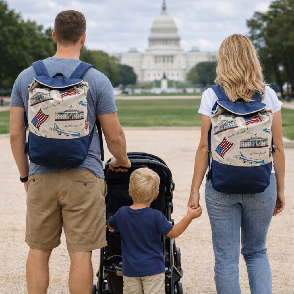 Washington, D.C. Canvas Backpack – Travel-Ready Souvenir Bag