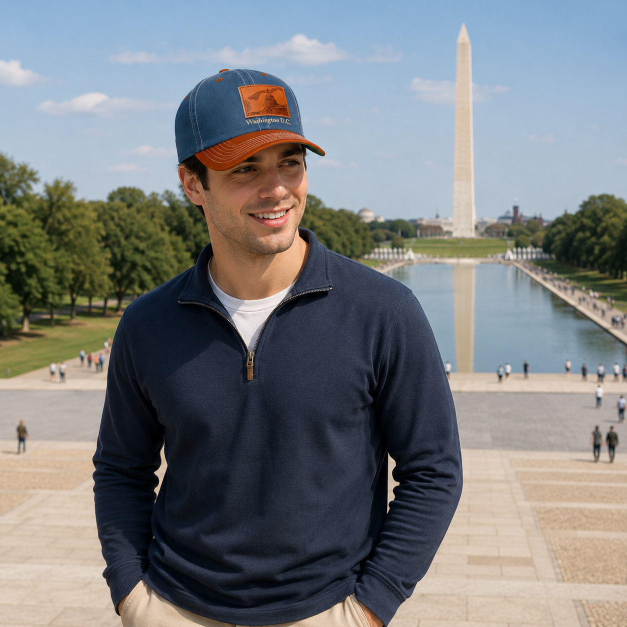 Washington DC Capitol Two-Tone Vintage Souvenir Cap