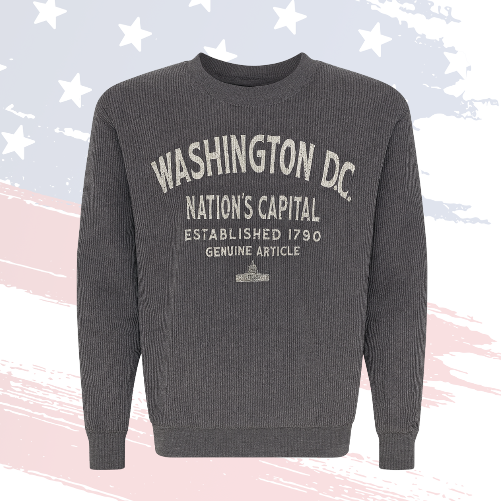 Washington DC Nation’s Capital Sweatshirt 60% Cotton Ribbed Crewneck