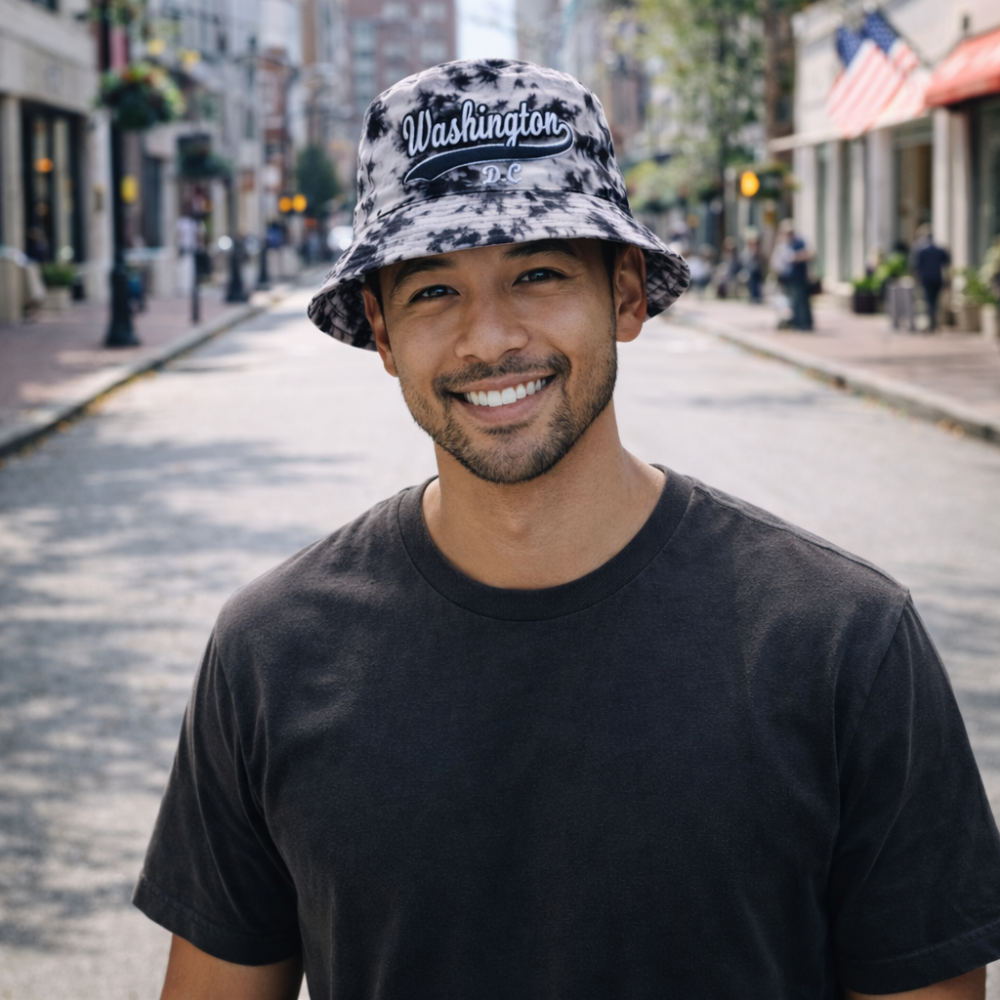 Washington DC Tie-Dye Bucket Hat – Unisex Urban Travel & Streetwear Hat