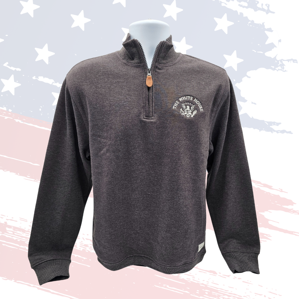 White House 3/4 Zip Sweater | Presidential Gray