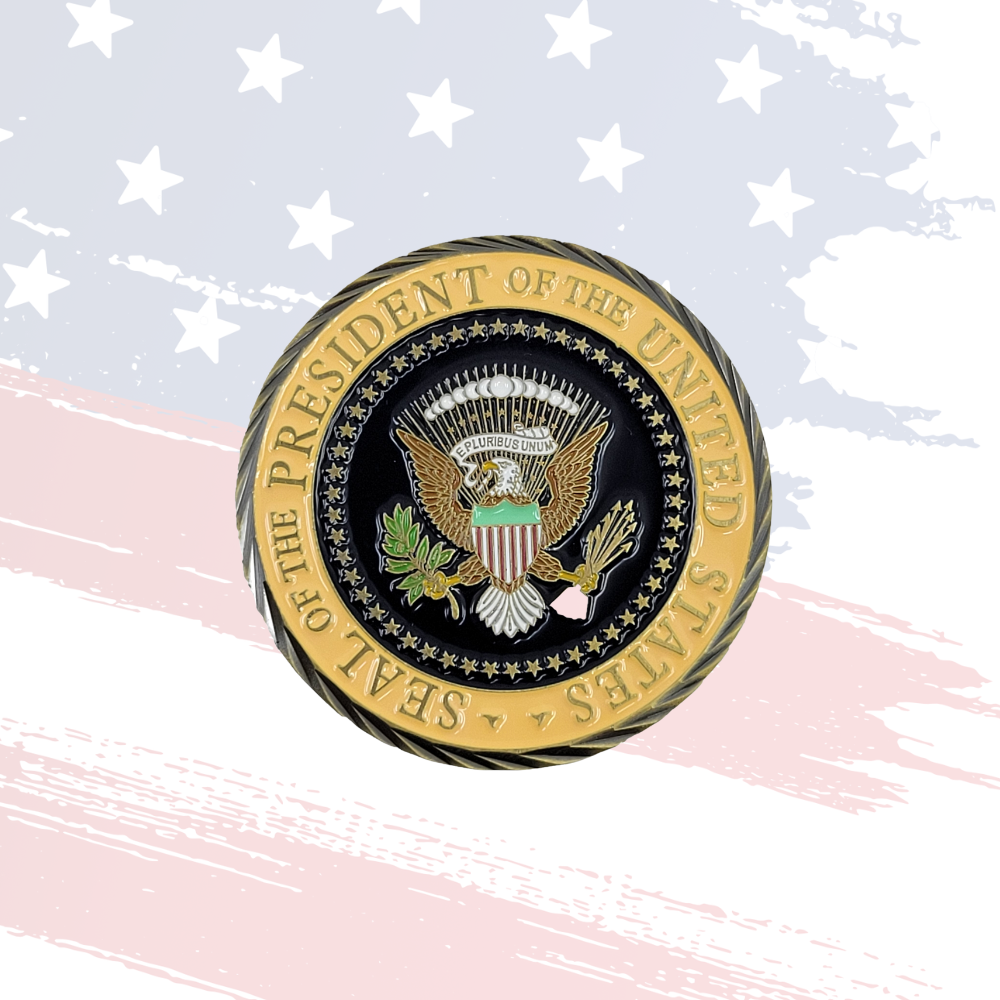 White House Challenge Coin – Gold & Presidential Seal Collectible