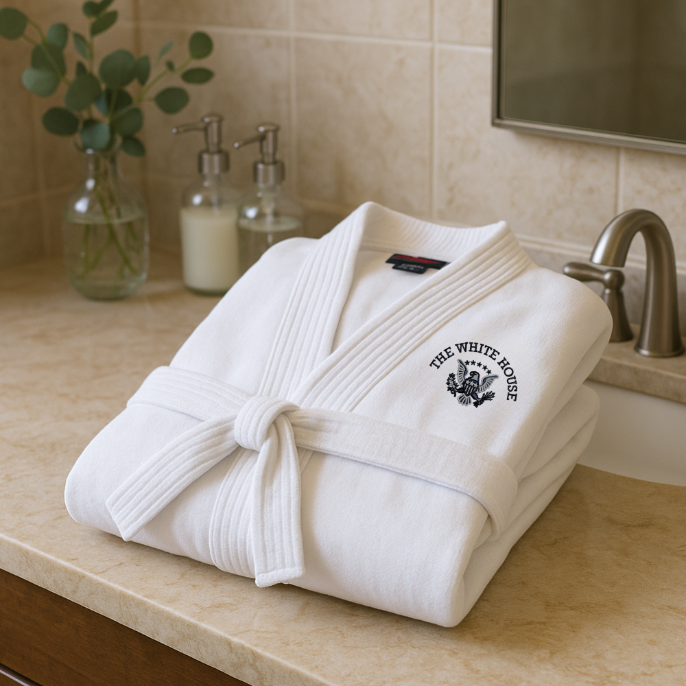White House Embroidered Robe – Luxurious Presidential Loungewear4