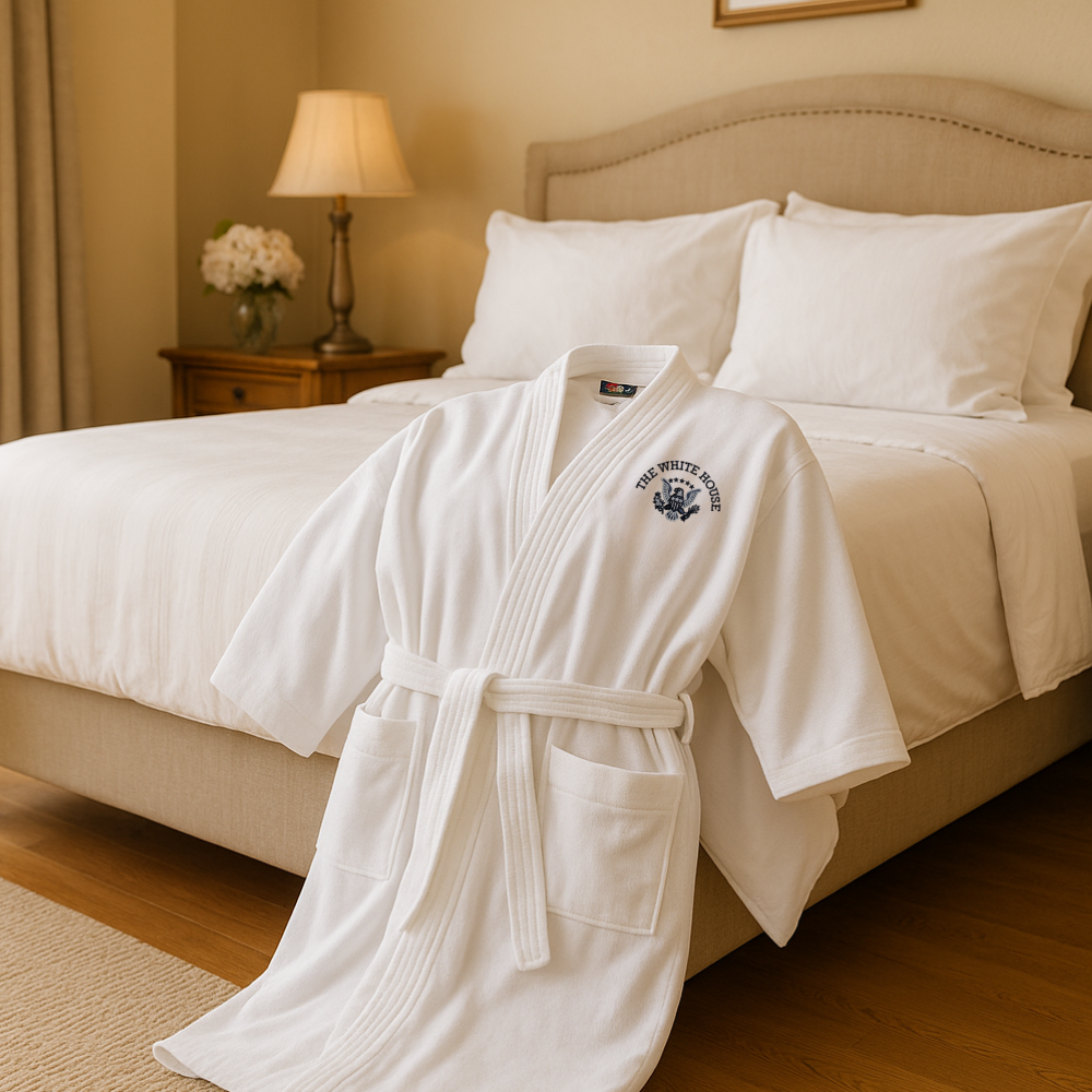 White House Embroidered Robe – Luxurious Presidential Loungewear6