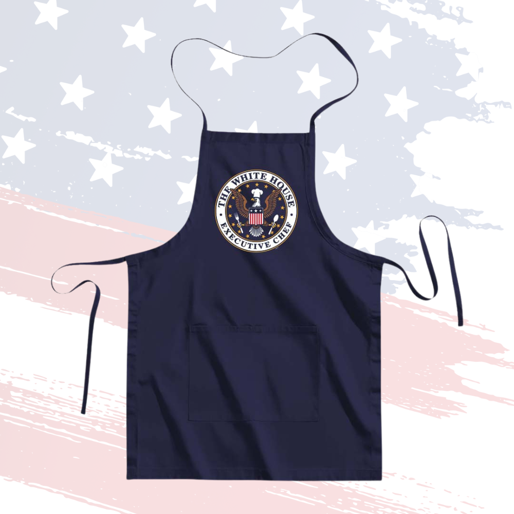 White House Executive Chef Apron – Presidential Style Kitchen Wear