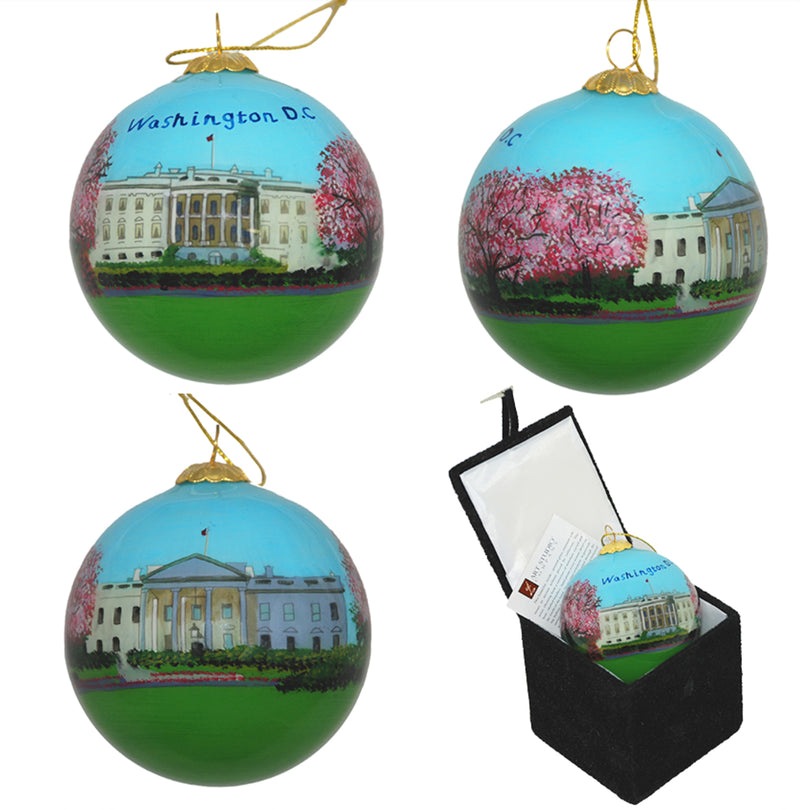 White House Glass Ornament