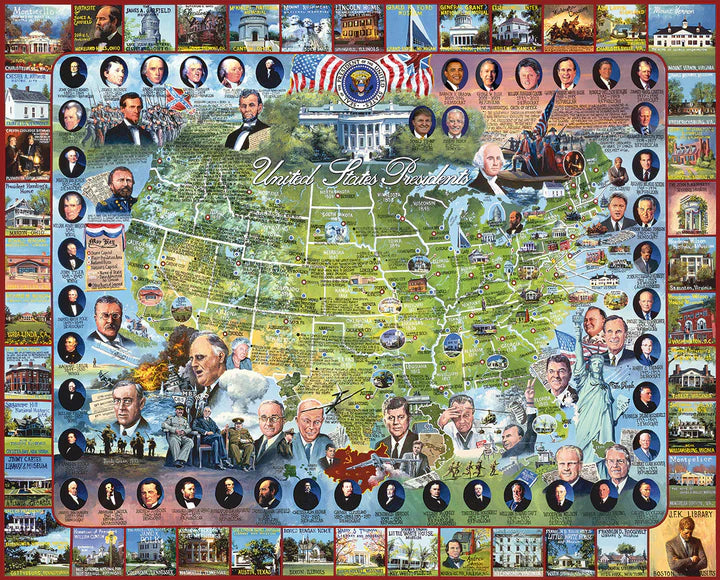 United States Presidents Collage 1000 Piece Puzzle