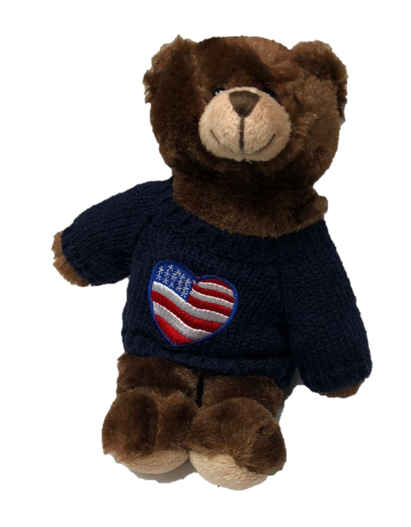 American Flag Sweater Teddy Bear