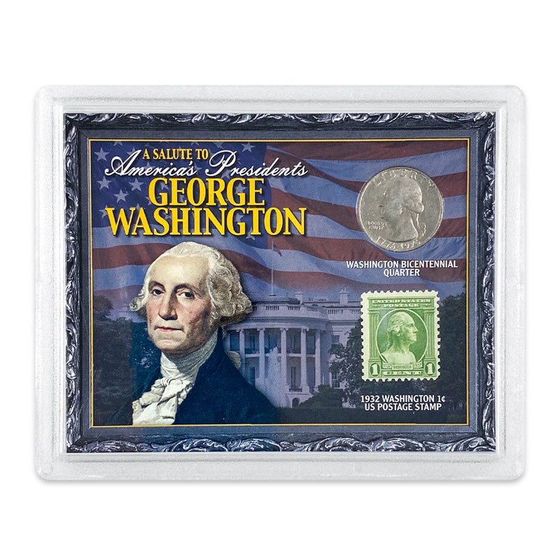 George Washington Coin and Stamp Set