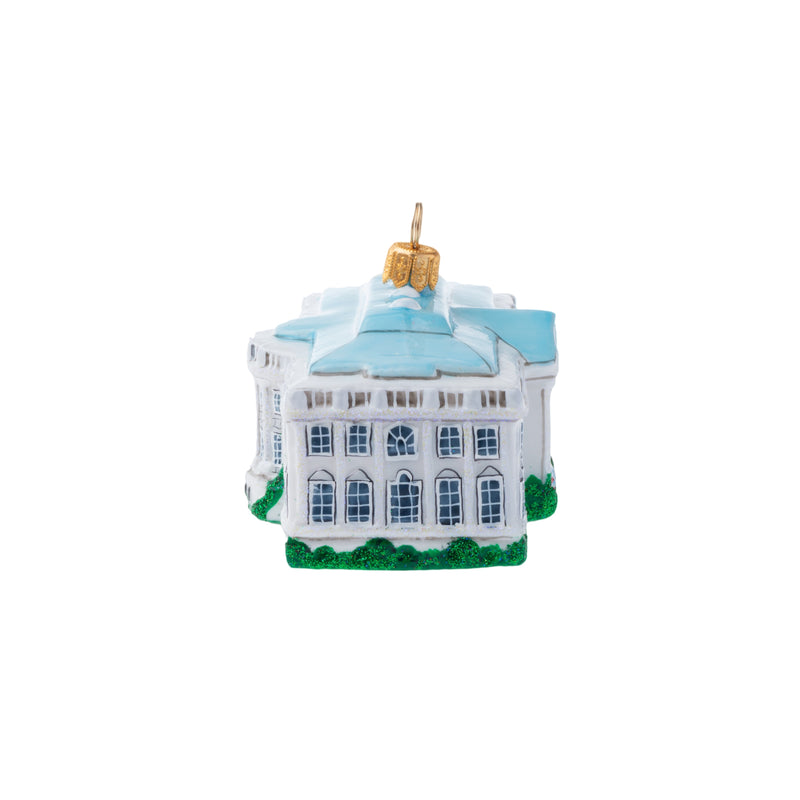 EXCLUSIVE! Hand Painted, Limited Edition 3D White House Glass Blown Ornament