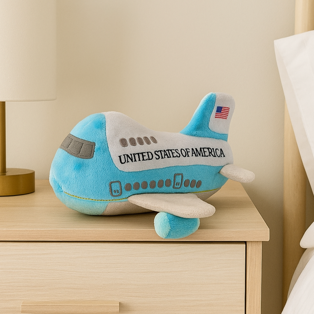 Air Force One Plush Airplane – Soft Stuffed Jet Toy |Presidential Aircraft Souvenir from Washington, D.C.