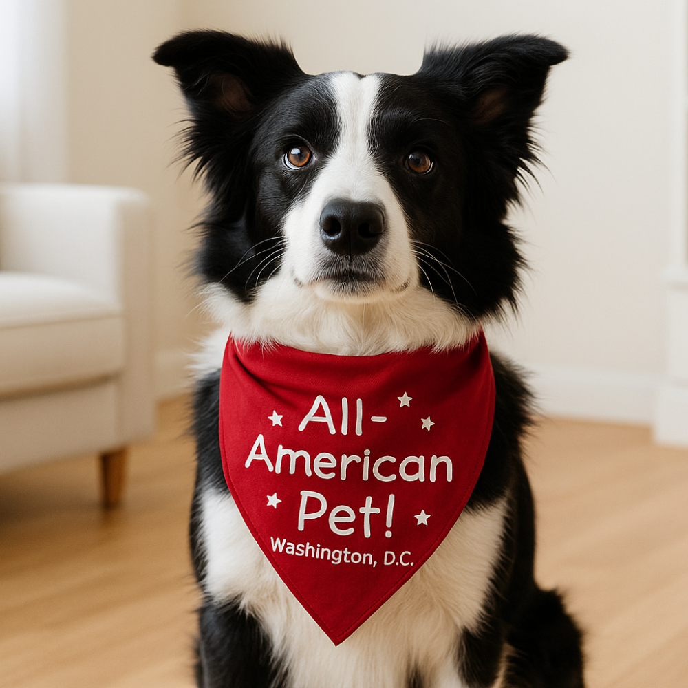 All-American Pet Bandana – Patriotic Dog Bandana | Washington, D.C. Souvenir