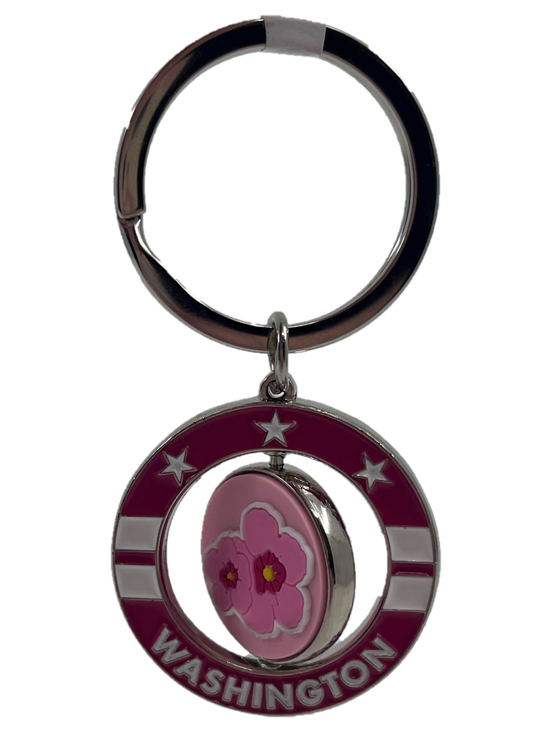 White House Gifts Cherry Blossoms DC Spinner Keychain