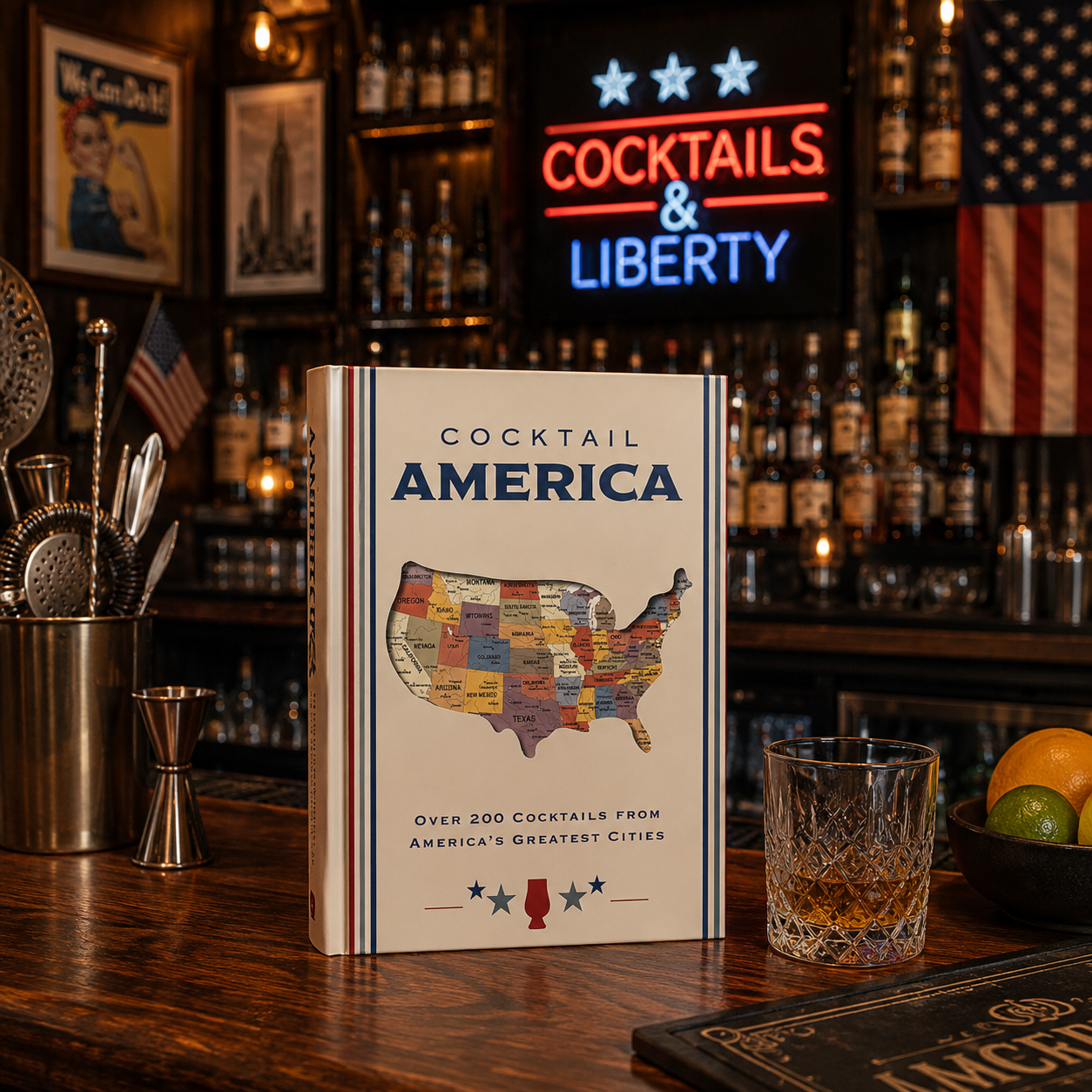 Cocktail America: Over 200 Cocktails from America's Greatest Cities Hardcover Book