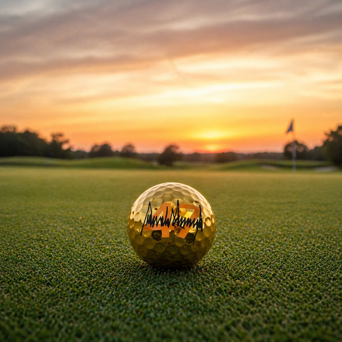 Exclusive Donald Trump Signed Gold Ball – White House Gifts, Washington D.C. Collectible