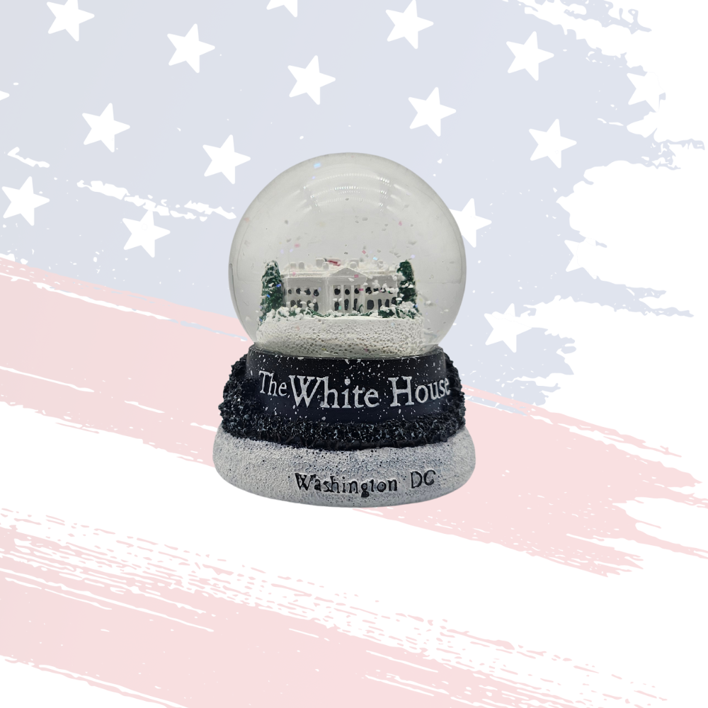 Exclusive White House Snow Globe – Magical Winter Scene with Snow-Capped Trees, White House Gifts Washington DC