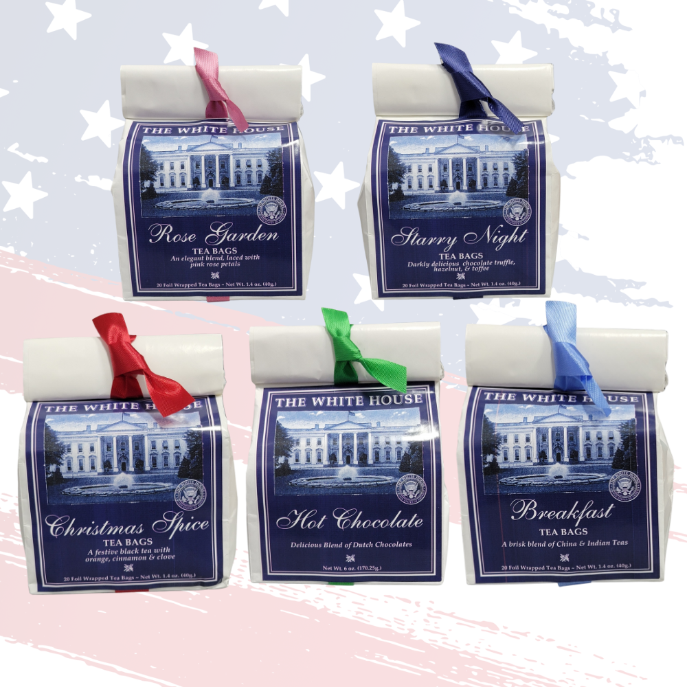 Exclusive White House Tea & Hot Chocolate Gift Set – 4 Signature Tea Blends + Dutch Hot Chocolate