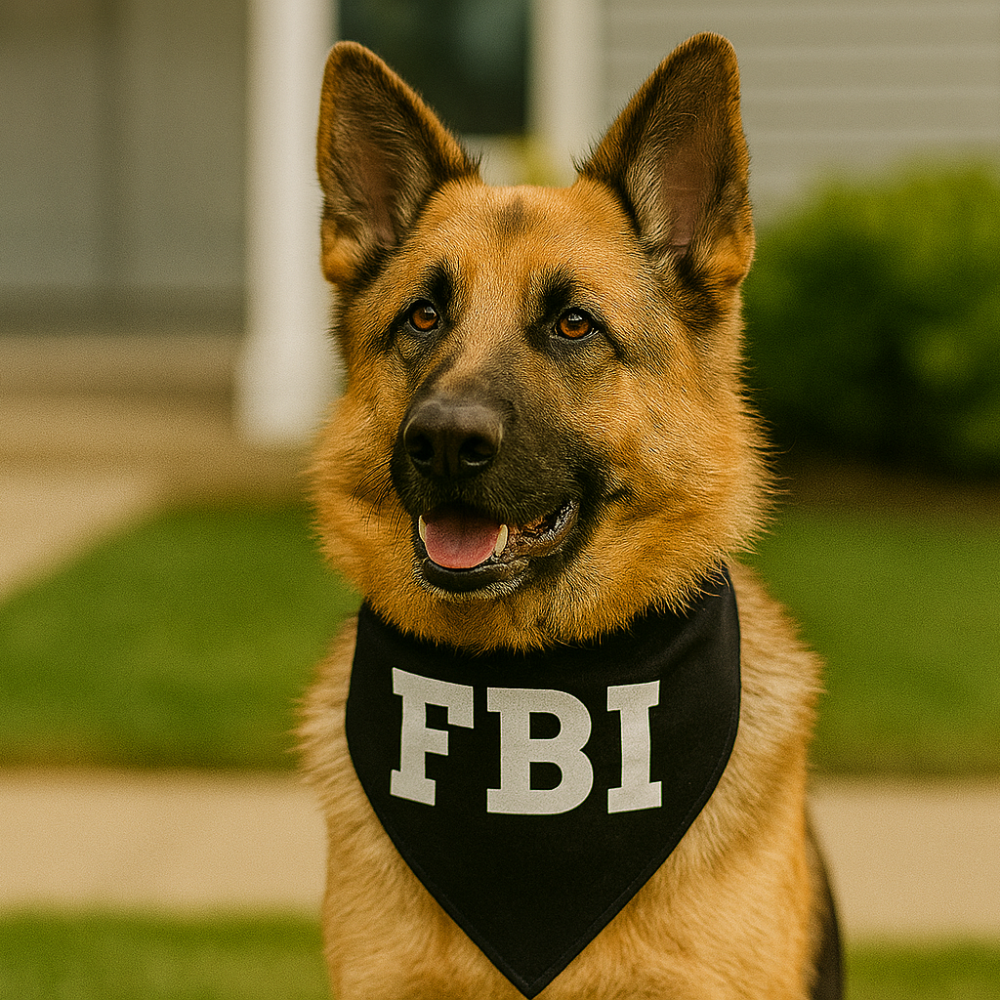 FBI Dog Bandana – Law Enforcement Pet Accessory