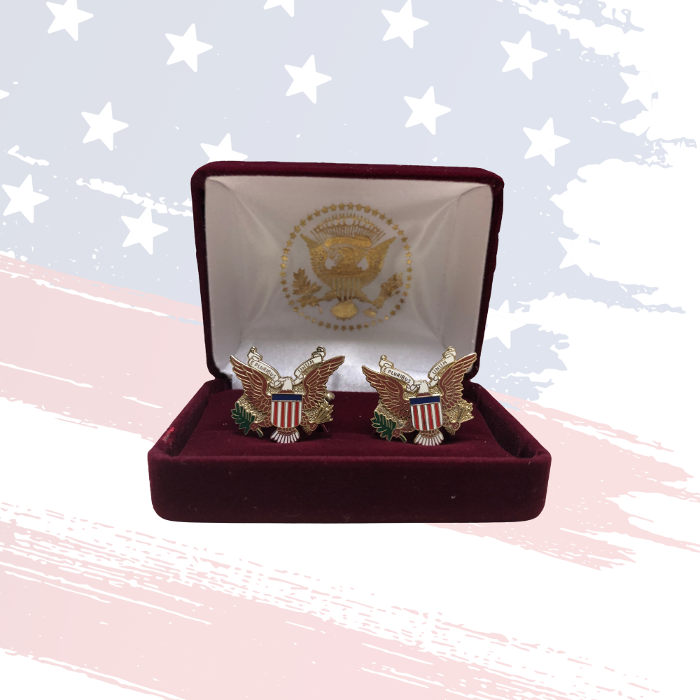 Great Seal Eagle Cufflinks – 3D Patriotic Formal Accessory