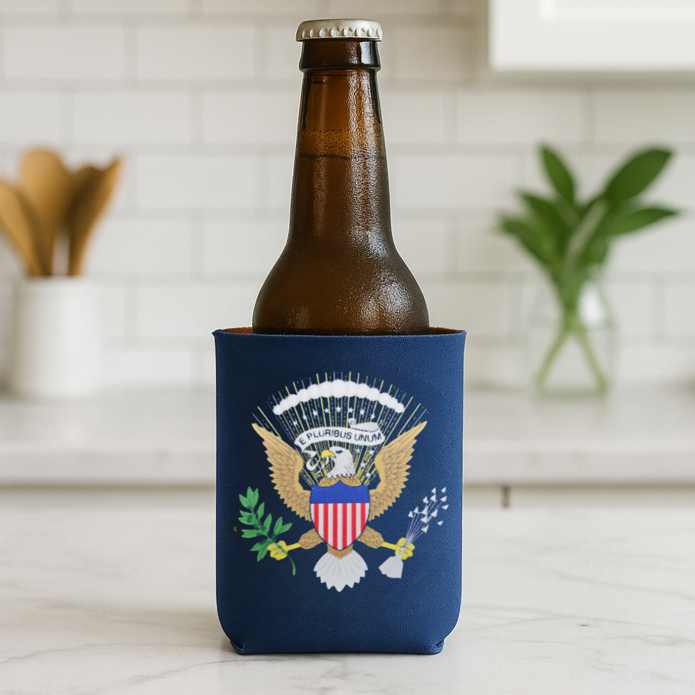 Great Seal of the United States Bottle Holder – Patriotic Insulated Drink Koozie | White House Gifts Exclusive