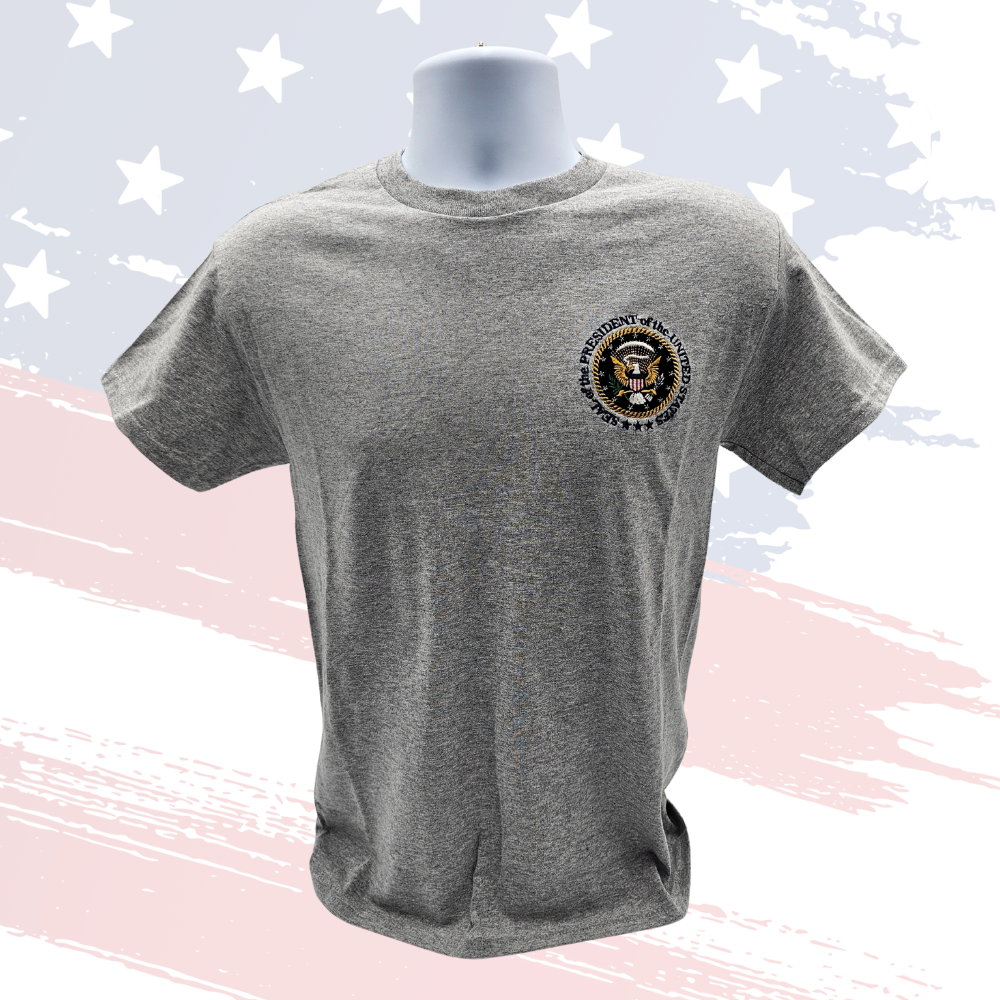 Presidential Seal Pocket Design T-shirt - Gray