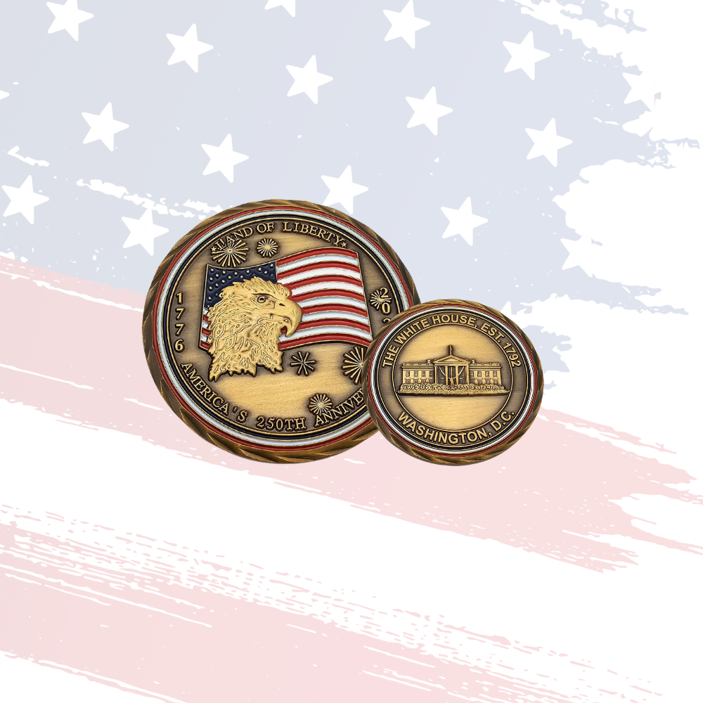 Limited Edition 250th American Anniversary Coin – Bronze Patriotic Collectible