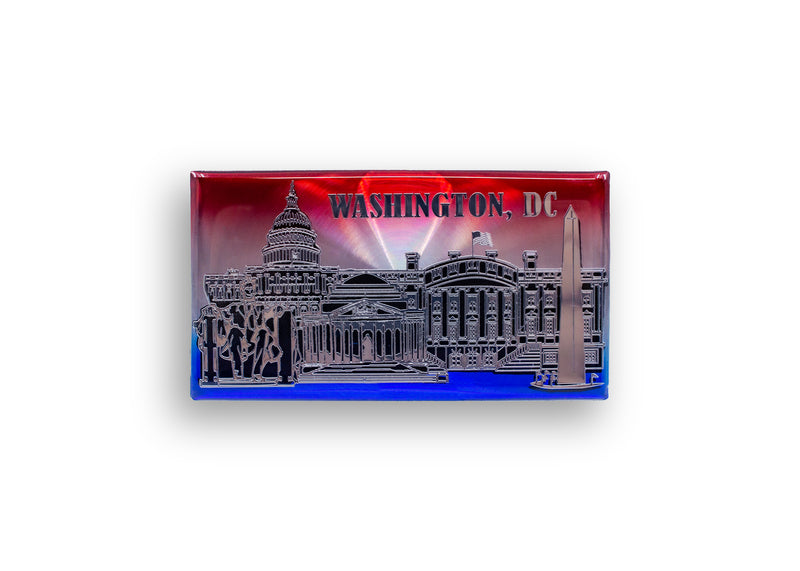 Red White and Blue Resin Coated Monument Magnet